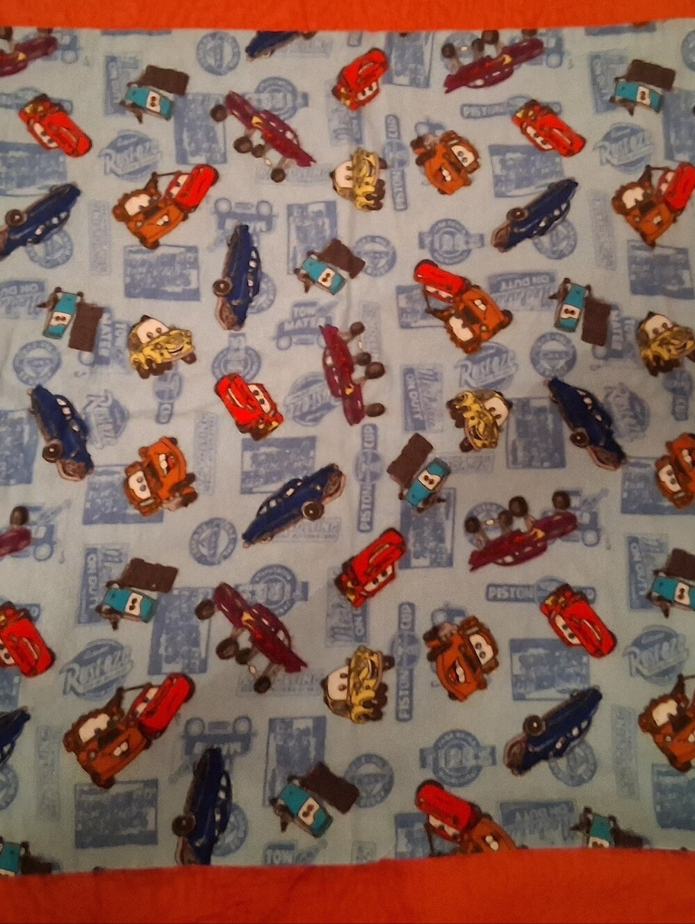 Disney Cars Movie Homemade Flannel Standard Size Pillowcase